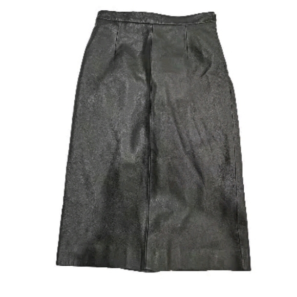 Red Valentino Leather Midi Skirt Size 36 - Picture 1 of 7